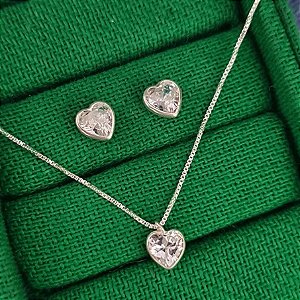 Conjunto Coração Branco