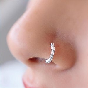 Piercing Nariz Argola Cravejado