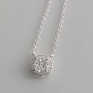 Colar Zircônia Borda Crav 9mm