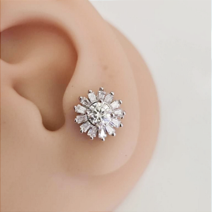 Brinco Moissanite Margarida 11mm