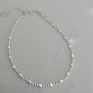 Pulseira Bolinhas E Quadrados 3mm