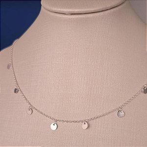 Choker Medalhas Slim 40cm + 5cm