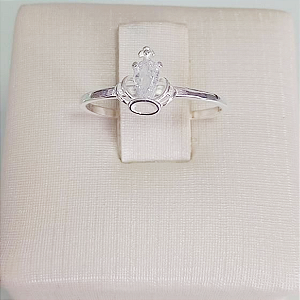 Anel Coroa Centro Zircônia