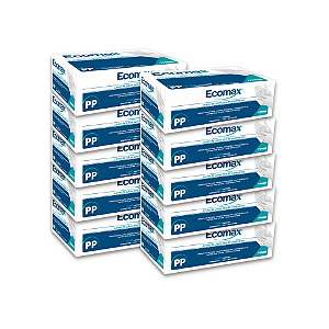 10 CARTUCHOS DE LUVAS DE LÁTEX PARA PROCEDIMENTO TAMANHO PP - ECOMAX - 100 UNIDADES