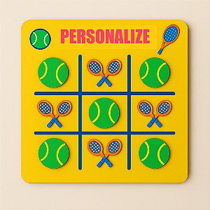 10 Jogos da Velha Lembrancinha de Aniversário Tennis em mdf