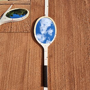 Raquete de Tênis Espelho: Design Artesanal e Elegância Vintage