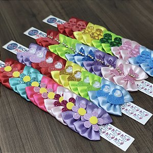 Laço M Banho e Tosa 10, 50 ou 100 unidades - Estampado ou Liso