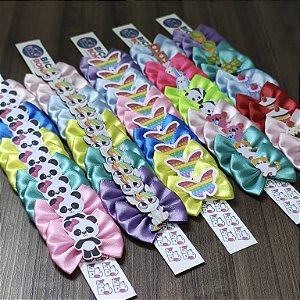 Laço Pet M com enfeite cartonado 10 unidades