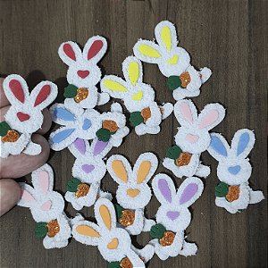 Adesivo Pet Coelhinho com cenoura 10 unidades