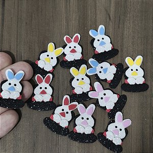 Adesivo Pet coelhinho na cartola 10 unidades