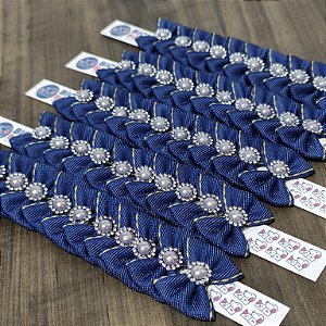 Laço M Jeans Azul 10 unidades