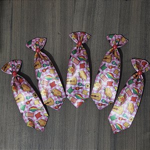 Gravata M Junina Estampada 10 unidades