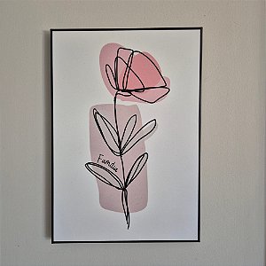 Quadro de Aço Rosa Família