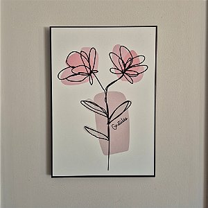 Quadro de Aço Rosa Gratidão