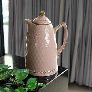 Garrafa Térmica de Porcelana Rosa 900mL