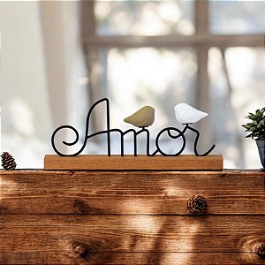 Enfeite Decorativo Amor com Pássaros – Elegância e Delicadeza para sua Casa
