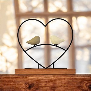 Enfeite Coração Pássaros