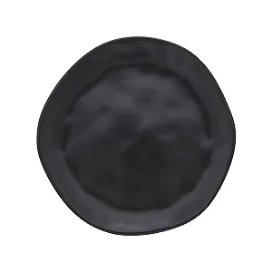 Prato de Sobremesa  em Cerâmica Organic Preto
