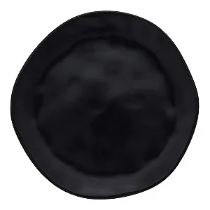 Prato Raso em Cerâmica Organic Preto