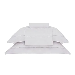 Jogo de Cama Buddemeyer Super King Damask Square Cinza