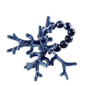 Anel de Guardanapo 4 Peças Auguri Casa Corale Azul