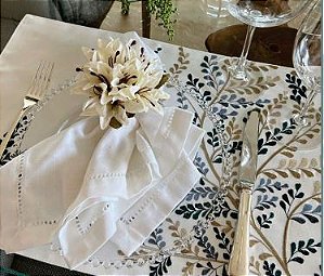 Anel de Guardanapo 4 Peças Auguri Casa Lírio Branco