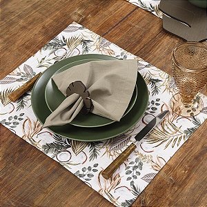 Anel de Guardanapo 4 Peças Folha De Adão Artwood