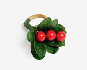 Anel de Guardanapo 4 Peças Auguri Casa Azevinha