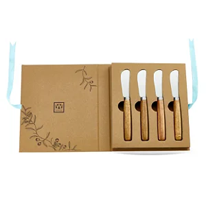 Kit De Espátulas Espalhadoras Prata 4 Peças