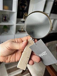 Lupa Decorativa de Aumento com Cabo em Poliresina – Estilo Vintage