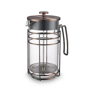 Cafeteira Francesa em Vidro Borossilicato e Aço Inox 1L Oxford – Prensa Francesa Modern