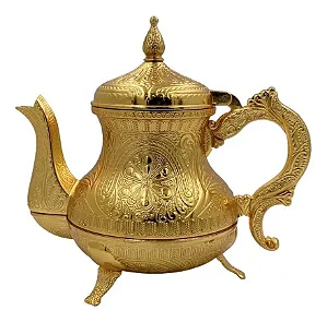 Chaleira em Metal Dourado 1,5 Litros com Design Sofisticado