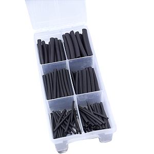 Espaguete Termo Retrátil 1,6 a 6,4 mm com Organizador – Kit 225 Peças