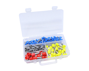 Kit Terminal Ilhós Tubular 2,5-4,0-6,0-10mm Organizador - 200 Peças