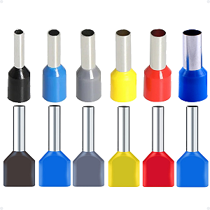 Terminais Tubular Ilhós simples duplo 1,5 2,5 4,0 6,0 10 16