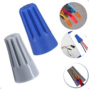 Torção Conector Emenda Cinza Azul Derivação Rosca 2000 Pçs