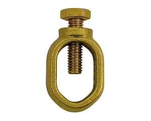 Grampo de Aterramento Reforçado para Haste 1/2" a 5/8" Conector Terra em Latão