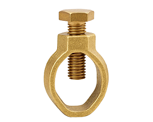 Grampo de Aterramento para Haste 1/2" a 5/8" Conector Terra em Latão