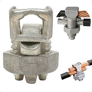 CONECTOR SPLIT BOLT PARAFUSO FENDIDO BIMETÁLICO 50MM 20 PEÇAS