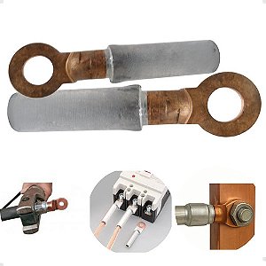 Terminal Olhal Compressão Conector Bimetalico 240mm Furo M13 Cobre