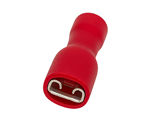 Terminal Fêmea Totalmente Isolado 0,5–1,5 mm² Vermelho – 50 Unidades