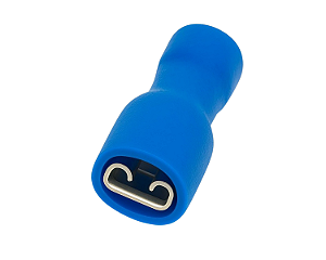 Terminal Fêmea Totalmente Isolado 1,5–2,5 mm² Azul – 50 Unidades