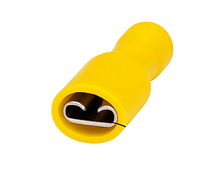 Terminal Fêmea Totalmente Isolado 4–6 mm Amarelo – 50 Unidades