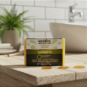 Sabonete em Barra amabee 90g – Limpeza profunda & Hidratação intensa (Amabee Bar Soap 90g – Deep Cleansing & Intense Hydration)