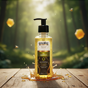 Gel Hidratante amabee com Mel e Própolis da Amazônia 250ml (Amabee Moisturizing Gel with Amazonian Honey and Propolis 250ml)