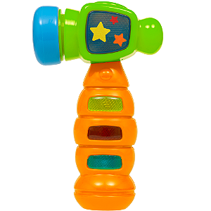 Martelo Brinquedo Atividades Buba Som E Luz Bebê Sensorial