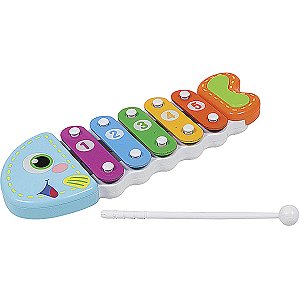 Brinquedo Interativo Musical Bebê Xilofone Peixinho - Buba Cor:Colorido