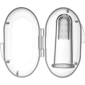 Escova Massageadora Gengiva Silicone Com Estojo Bebês Buba Cor:Transparente