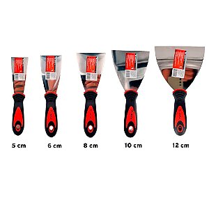 Kit 5 Espátulas MTX Aço Inoxidável Lisa