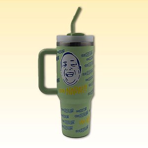 Copo Térmico Grande 1200 ml Canudo Parede Dupla Vô Nada Verde